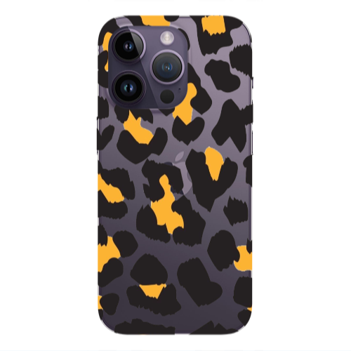 Apple iPhone 14 Pro  Yellow leopard Transparent Silicone TPU Θήκη