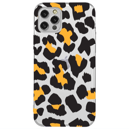 Apple iPhone 12 Pro Yellow leopard Transparent Silicone TPU Θήκη