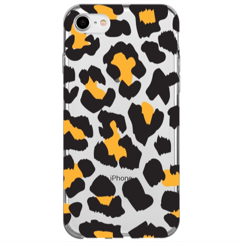 Apple iPhone 7 Yellow leopard Transparent Silicone TPU Θήκη
