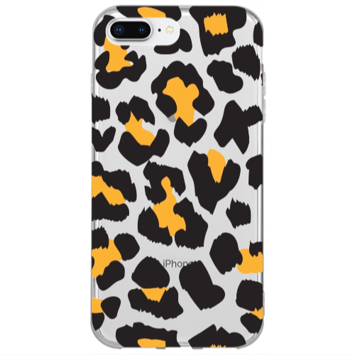 Apple iPhone 7 Plus Yellow leopard Transparent Silicone TPU Θήκη