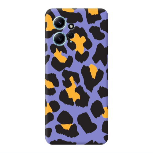 Xiaomi Redmi Note 12 4G Yellow leopard Purple Colored Silicone TPU Θήκη