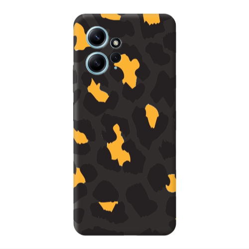 Xiaomi Redmi Note 12 4G Yellow leopard Black Colored Silicone TPU Θήκη