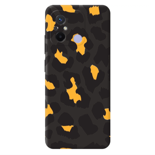 Xiaomi Redmi 12C Yellow leopard Black Colored Silicone TPU Θήκη