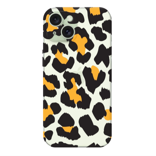 Apple iPhone 15 Yellow leopard Transparent Silicone TPU Θήκη