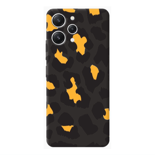 Xiaomi Redmi 12 Yellow leopard Black Colored Silicone TPU Θήκη