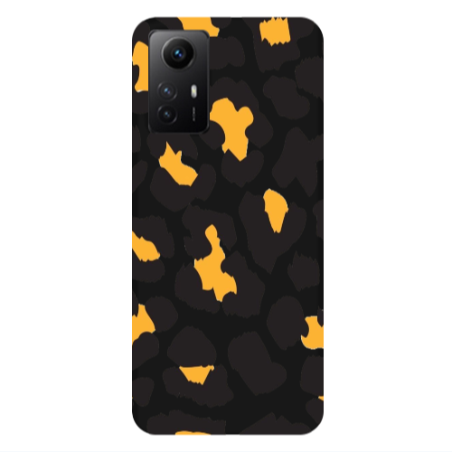 Xiaomi Redmi Note 12s Yellow leopard Black Colored Silicone TPU Θήκη