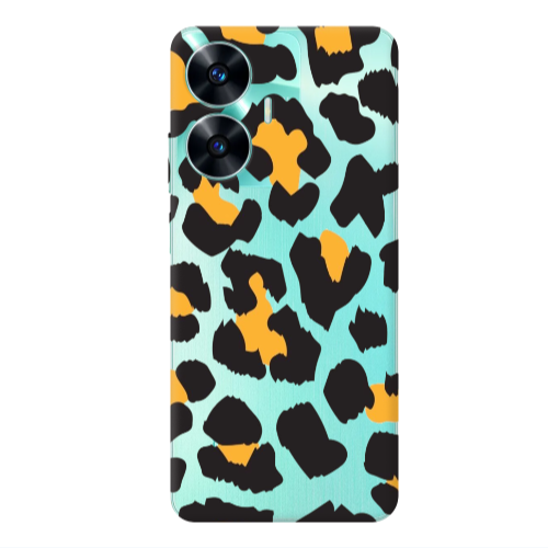 Realme C55 Yellow leopard Transparent Silicone TPU Θήκη