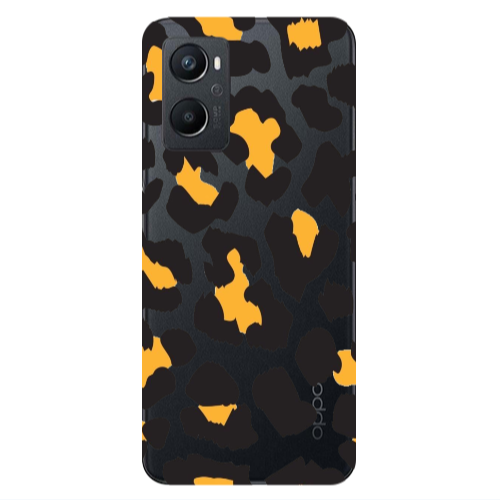 Oppo A 96 Yellow leopard Transparent Silicone TPU Θήκη