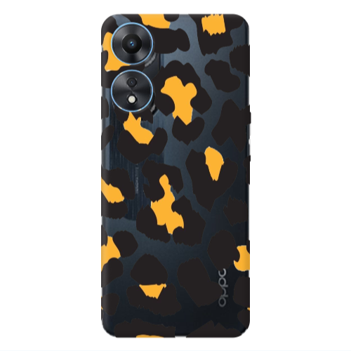 Oppo A 98 Yellow leopard Transparent Silicone TPU Θήκη