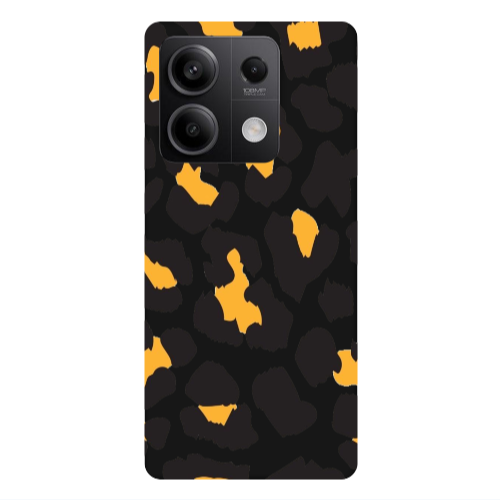 Xiaomi Redmi Note 13 5G Yellow leopard Black Colored Silicone TPU Θήκη