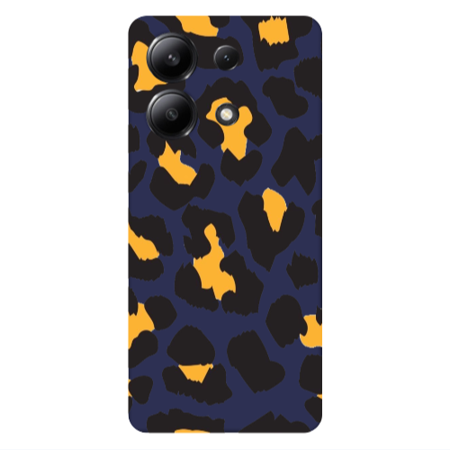 Xiaomi Redmi Note 13 4G Yellow leopard Dark blue Colored Silicone TPU Θήκη