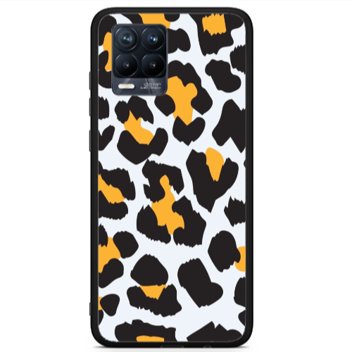 Realme 8 i Yellow leopard Black Glossy Θήκη
