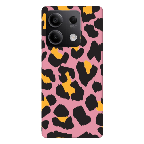 Xiaomi Redmi Note 13Pro 5G Yellow leopard Pink Colored Silicone TPU Θήκη