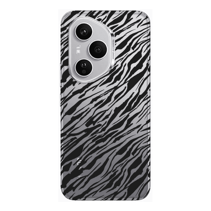 Honor Magic 400 Pro Black zebra Transparent Silicone TPU Θήκη