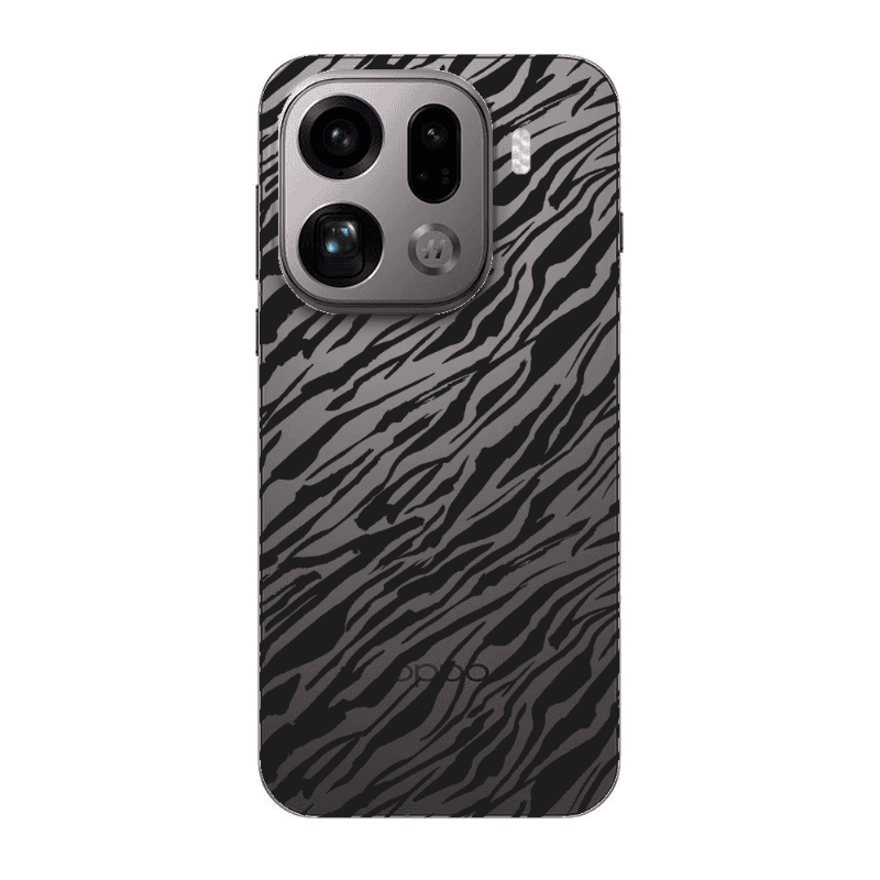 Oppo Find X9 Pro Black zebra Transparent Silicone TPU Θήκη