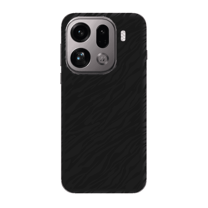 Oppo Find X9 Pro Black zebra Black Colored Silicone TPU Θήκη