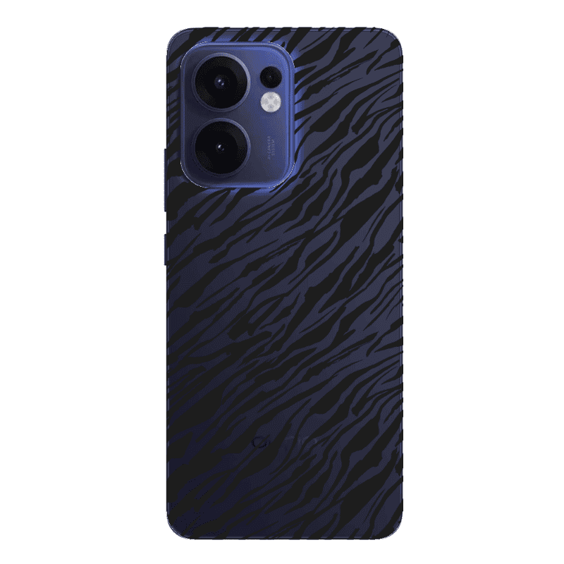 Oppo Reno13 FS Black zebra Transparent Silicone TPU Θήκη