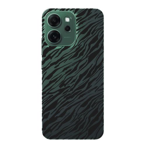 Oppo Reno 14 FS Black zebra Transparent Silicone TPU Θήκη