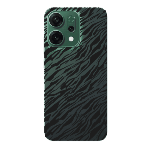 Oppo RENO 14 Black zebra Transparent Silicone TPU Θήκη