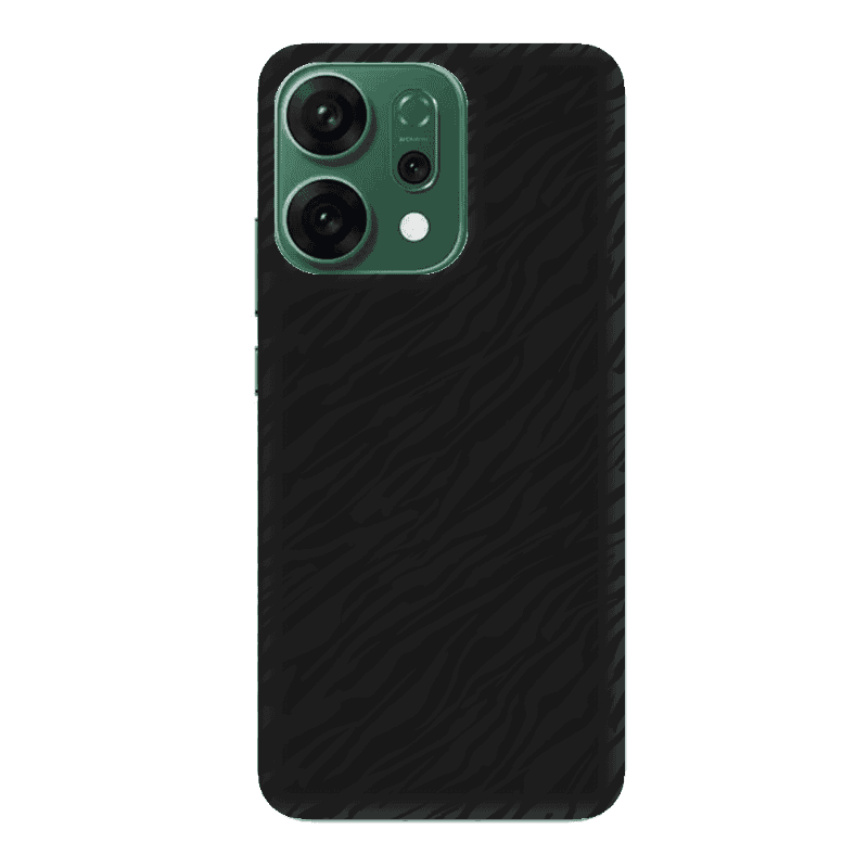 Oppo RENO 14 Black zebra Black Colored Silicone TPU Θήκη