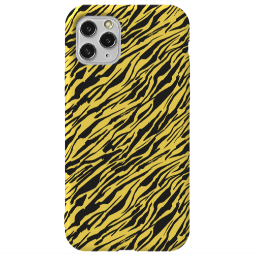 Apple iPhone 11 Pro Black zebra Yellow Colored Silicone TPU Θήκη