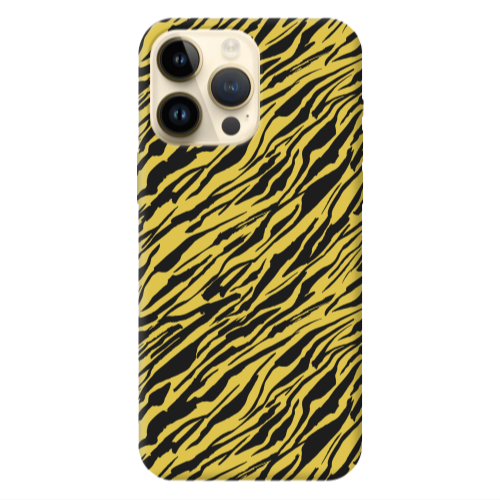 Apple iPhone 13 Pro Max Black zebra Yellow Colored Silicone TPU Θήκη