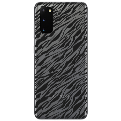 Samsung S20 Black zebra Transparent Silicone TPU Θήκη