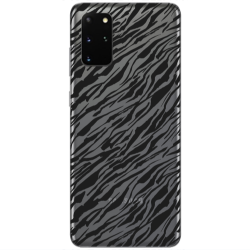 Samsung S20 Plus Black zebra Transparent Silicone TPU Θήκη