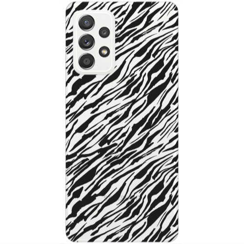 Samsung A53 Black zebra Transparent Silicone TPU Θήκη