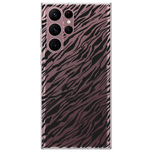 Samsung S22 Ultra Black zebra Transparent Silicone TPU Θήκη