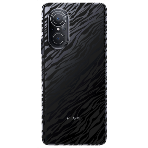 Huawei Nova 9 SE Black zebra Transparent Silicone TPU Θήκη