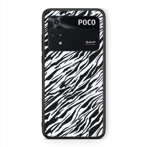 Xiaomi Poco M4 Pro 4G Black zebra Black Glossy Θήκη