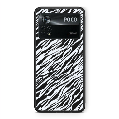 Xiaomi Poco X4 Pro Black zebra Black Glossy Θήκη