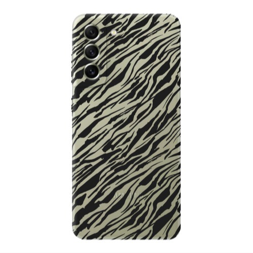 Samsung S21 FE Black zebra Transparent Silicone TPU Θήκη