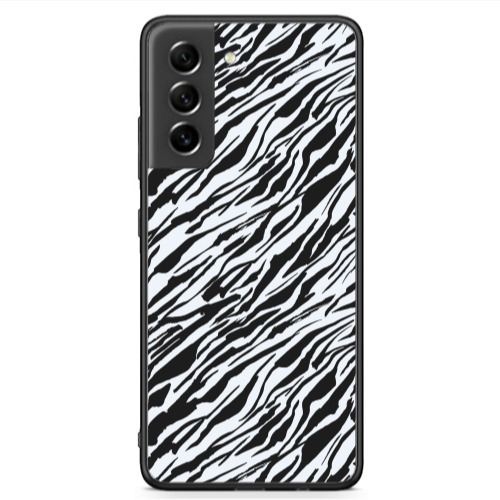Samsung S21 FE Black zebra Black Glossy Θήκη