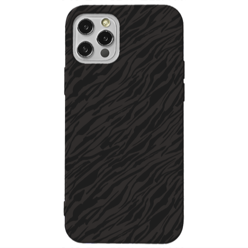 Apple iPhone 13 Pro Black zebra Black Colored Silicone TPU Θήκη