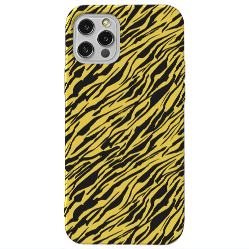 Apple iPhone 13 Pro Black zebra Yellow Colored Silicone TPU Θήκη
