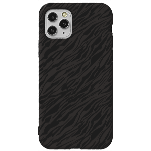 Apple iPhone 11 Pro Max Black zebra Black Colored Silicone TPU Θήκη