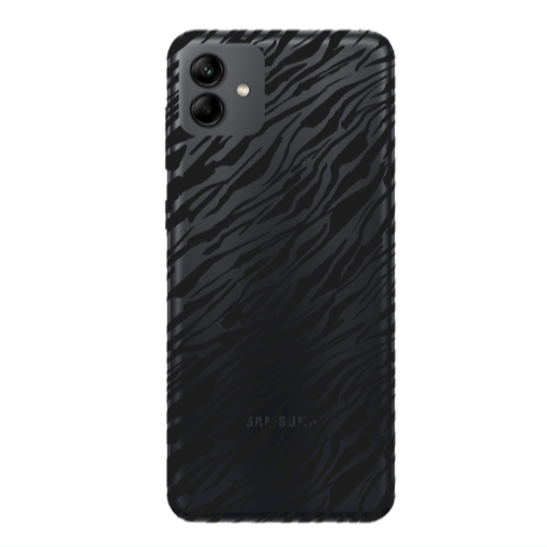 Samsung A04 Black zebra Transparent Silicone TPU Θήκη