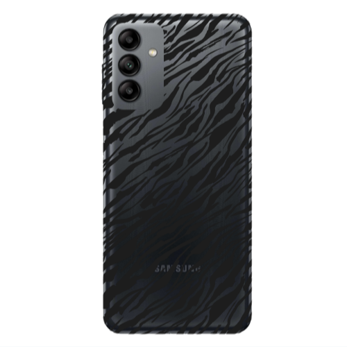 Samsung A04S Black zebra Transparent Silicone TPU Θήκη