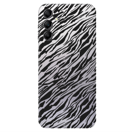 Samsung A24 Black zebra Transparent Silicone TPU Θήκη