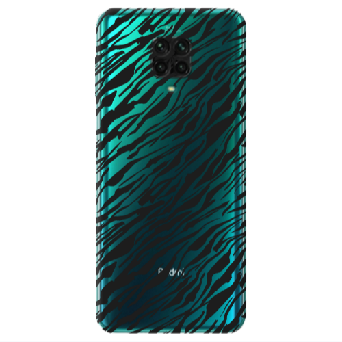 Xiaomi Redmi Note 9S Black zebra Transparent Silicone TPU Θήκη