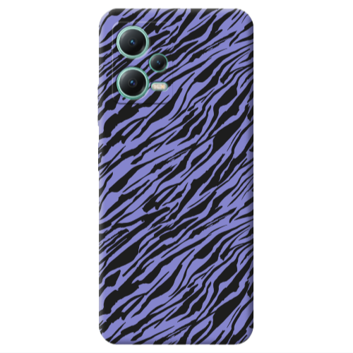 Xiaomi Redmi Note 12 Pro 5G Black zebra Purple Colored Silicone TPU Θήκη