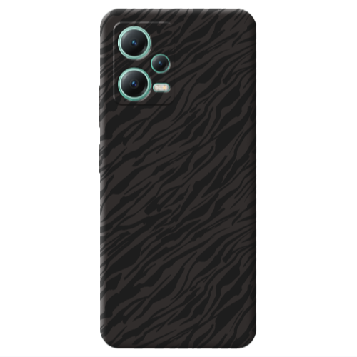 Xiaomi Redmi Note 12 Pro 5G Black zebra Black Colored Silicone TPU Θήκη