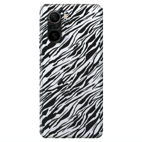 Xiaomi Poco F3 Black zebra Transparent Silicone TPU Θήκη
