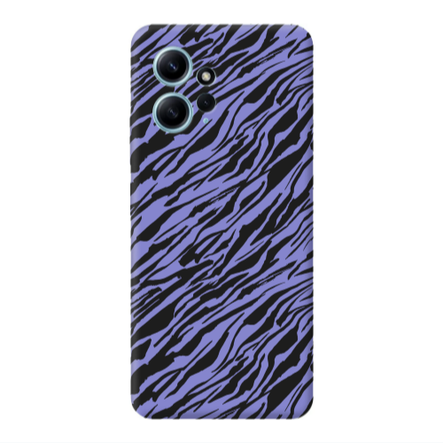 Xiaomi Redmi Note 12 4G Black zebra Purple Colored Silicone TPU Θήκη
