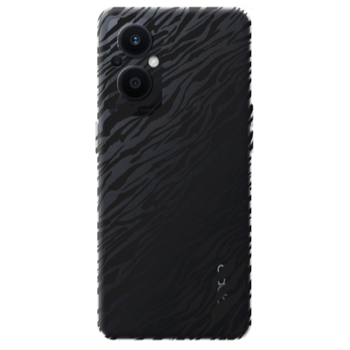 Oppo Reno 7 Lite Black zebra Transparent Silicone TPU Θήκη