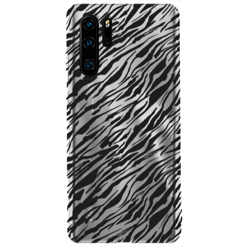 Huawei P30 Pro Black zebra Transparent Silicone TPU Θήκη