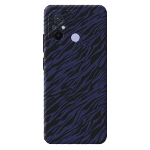 Xiaomi Redmi 12C Black zebra Dark blue Colored Silicone TPU Θήκη