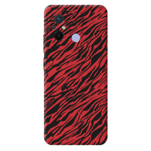 Xiaomi Redmi 12C Black zebra Red Colored Silicone TPU Θήκη